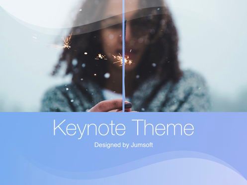 Blue Wave Keynote Template, Slide 14, 05451, Presentation Templates — PoweredTemplate.com