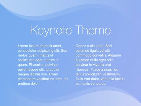 Blue Wave Keynote Template, Diapositive 5, 05451, Modèles de présentations — PoweredTemplate.com