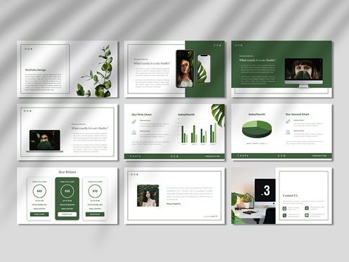 LEAFY - PowerPoint Template, 幻灯片 5, 05452, 演示模板 — PoweredTemplate.com