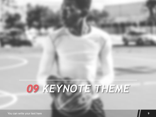 Basketball Keynote Template, Slide 10, 05461, Presentation Templates — PoweredTemplate.com