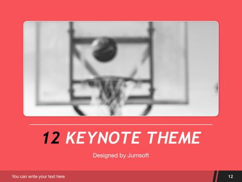 Basketball Keynote Template, Diapositiva 13, 05461, Plantillas de presentación — PoweredTemplate.com
