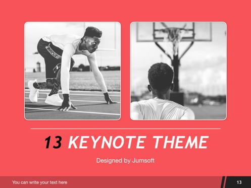 Basketball Keynote Template, Dia 14, 05461, Presentatie Templates — PoweredTemplate.com