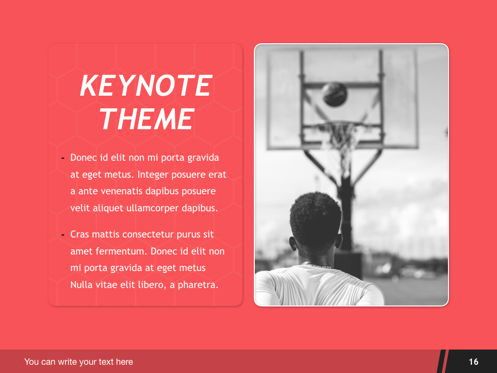 Basketball Keynote Template, Slide 17, 05461, Presentation Templates — PoweredTemplate.com