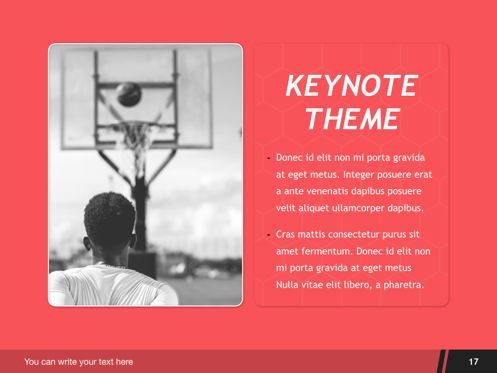 Basketball Keynote Template, Slide 18, 05461, Presentation Templates — PoweredTemplate.com