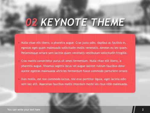 Basketball Keynote Template, Slide 3, 05461, Presentation Templates — PoweredTemplate.com