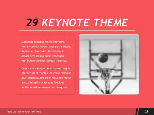 Basketball Keynote Template, Slide 30, 05461, Presentation Templates — PoweredTemplate.com