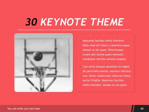 Basketball Keynote Template, Slide 31, 05461, Presentation Templates — PoweredTemplate.com