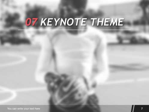 Basketball Keynote Template, Slide 8, 05461, Presentation Templates — PoweredTemplate.com