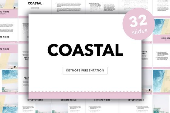 Coastal Keynote Template, Keynote-Vorlage, 05463, Präsentationsvorlagen — PoweredTemplate.com