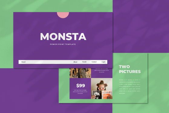 Monsta - PowerPoint Template, 幻灯片 4, 05472, 演示模板 — PoweredTemplate.com