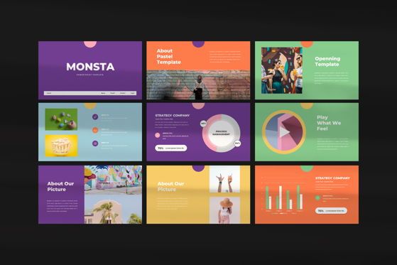 Monsta - PowerPoint Template, Diapositive 7, 05472, Modèles de présentations — PoweredTemplate.com