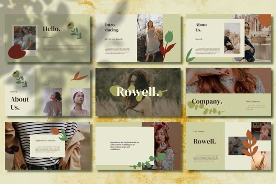 Rowell - PowerPoint Template, Diapositiva 13, 05476, Plantillas de presentación — PoweredTemplate.com