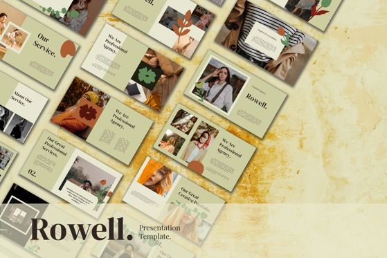 Rowell - PowerPoint Template, スライド 4, 05476, プレゼンテーションテンプレート — PoweredTemplate.com