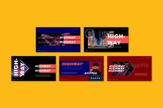 Highway - PowerPoint Template, Diapositive 7, 05493, Modèles de présentations — PoweredTemplate.com