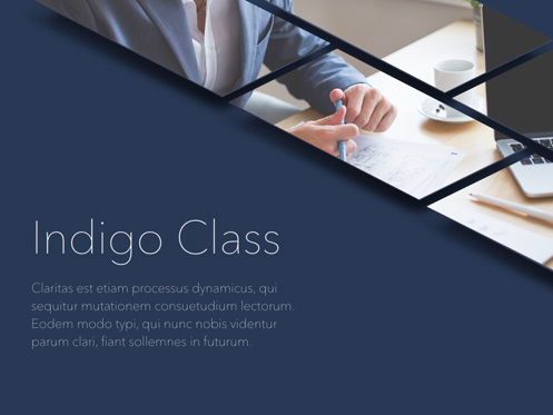 Indigo Class Keynote Template, Slide 2, 05507, Presentation Templates — PoweredTemplate.com