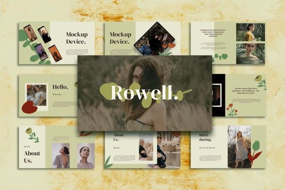 Rowell - Google Slide, Tema do Google Slides, 05531, Modelos de Apresentação — PoweredTemplate.com