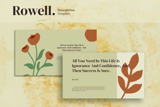Rowell - Google Slide, Diapositiva 5, 05531, Plantillas de presentación — PoweredTemplate.com