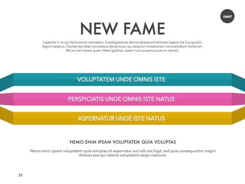 New Fame Keynote Presentation Template, Slide 28, 05628, Presentation Templates — PoweredTemplate.com