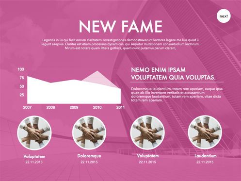 New Fame Keynote Presentation Template, Diapositiva 32, 05628, Plantillas de presentación — PoweredTemplate.com