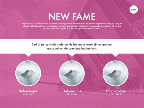 New Fame Keynote Presentation Template, Slide 34, 05628, Modelli Presentazione — PoweredTemplate.com