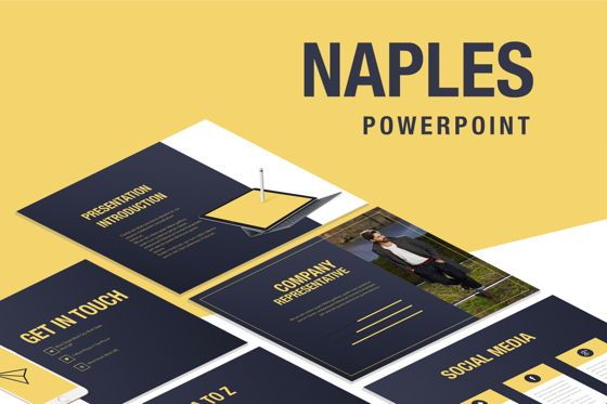 Naples PowerPoint Template, Templat PowerPoint, 05651, Infografis — PoweredTemplate.com