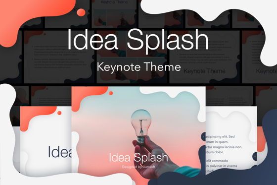 Idea Splash Keynote Template, Keynote-sjabloon, 05655, Presentatie Templates — PoweredTemplate.com