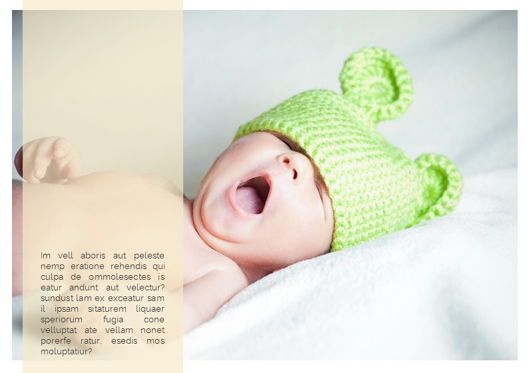 Baby Photo Album Presentation, スライド 10, 05670, プレゼンテーションテンプレート — PoweredTemplate.com