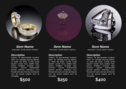 Jewelry Catalog Presentation Template, 幻灯片 5, 05671, 演示模板 — PoweredTemplate.com