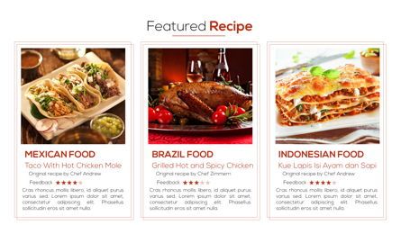 Food Recipes Catalog, Deslizar 4, 05680, Modelos de Apresentação — PoweredTemplate.com