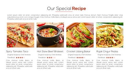 Food Recipes Catalog, Folie 5, 05680, Präsentationsvorlagen — PoweredTemplate.com