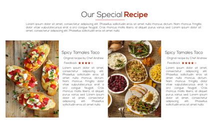 Food Recipes Catalog, Deslizar 6, 05680, Modelos de Apresentação — PoweredTemplate.com