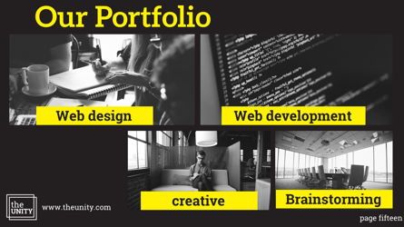 Unity Graphic Designs Portfolio, Slide 15, 05681, Templat Presentasi — PoweredTemplate.com