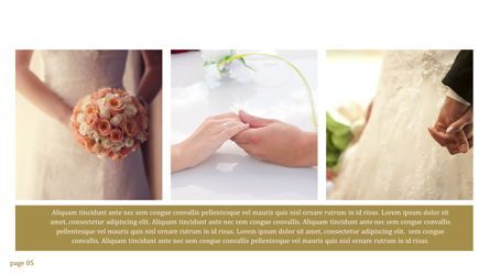 Minimalist Wedding Photo Album, Diapositiva 6, 05684, Plantillas de presentación — PoweredTemplate.com