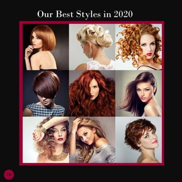 Hair Styles Beauty Salon Portfolio, Slide 12, 05693, Presentation Templates — PoweredTemplate.com