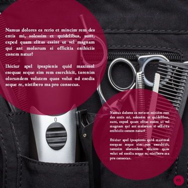 Hair Styles Beauty Salon Portfolio, Slide 5, 05693, Presentation Templates — PoweredTemplate.com