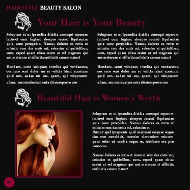 Hair Styles Beauty Salon Portfolio, Diapositiva 6, 05693, Plantillas de presentación — PoweredTemplate.com