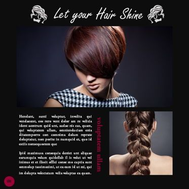 Hair Styles Beauty Salon Portfolio, 슬라이드 8, 05693, 프레젠테이션 템플릿 — PoweredTemplate.com