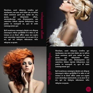 Hair Styles Beauty Salon Portfolio, 幻灯片 9, 05693, 演示模板 — PoweredTemplate.com