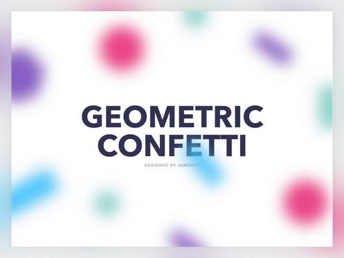 Geometric Confetti Keynote Template, Slide 2, 05703, Presentation Templates — PoweredTemplate.com