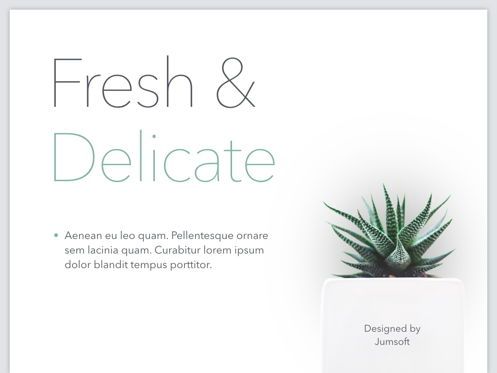 Fresh and Delicate Keynote Template, Slide 2, 05705, Presentation Templates — PoweredTemplate.com