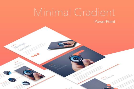Minimal Gradient PowerPoint Template, PowerPoint-sjabloon, 05708, Presentatie Templates — PoweredTemplate.com