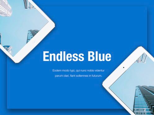 Endless Blue PowerPoint Template, Diapositive 2, 05709, Modèles de présentations — PoweredTemplate.com