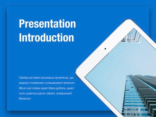 Endless Blue PowerPoint Template, スライド 3, 05709, プレゼンテーションテンプレート — PoweredTemplate.com