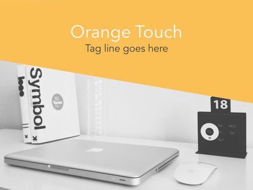 Orange Touch Keynote Template, Diapositive 2, 05715, Modèles de présentations — PoweredTemplate.com