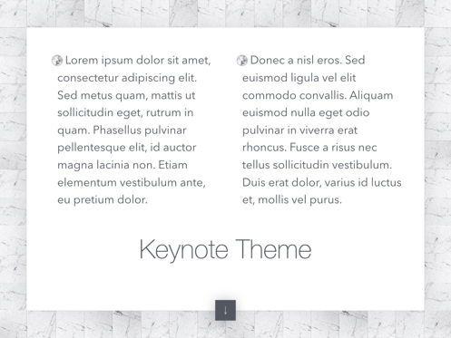 Marmoreal Keynote Template, Diapositive 13, 05728, Modèles de présentations — PoweredTemplate.com