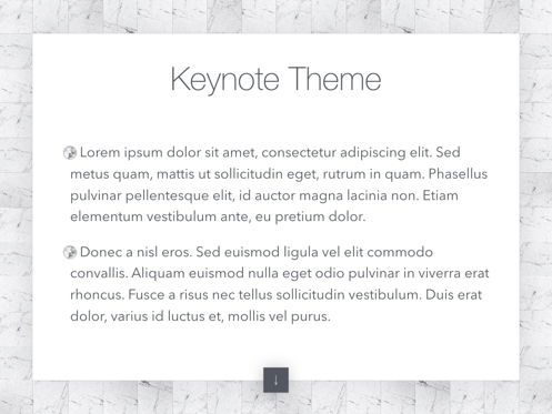 Marmoreal Keynote Template, Diapositive 4, 05728, Modèles de présentations — PoweredTemplate.com