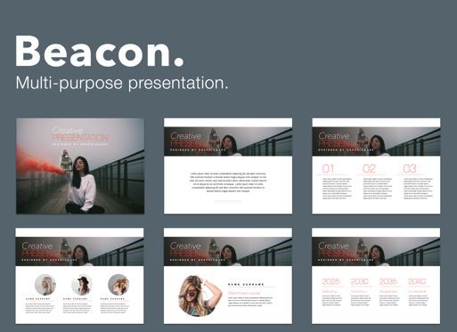 Beacon Keynote Presentation Template, Keynote-sjabloon, 05731, Presentatie Templates — PoweredTemplate.com