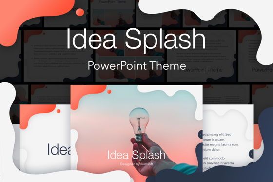 Idea Splash PowerPoint Template, PowerPoint-Vorlage, 05759, Präsentationsvorlagen — PoweredTemplate.com