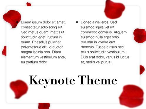 Rose Rain Keynote Template, Slide 13, 05778, Presentation Templates — PoweredTemplate.com