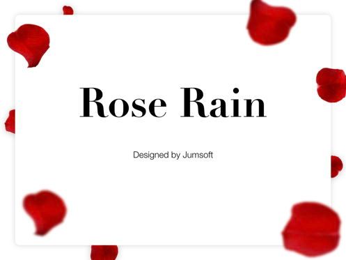 Rose Rain Keynote Template, Slide 3, 05778, Modelli Presentazione — PoweredTemplate.com